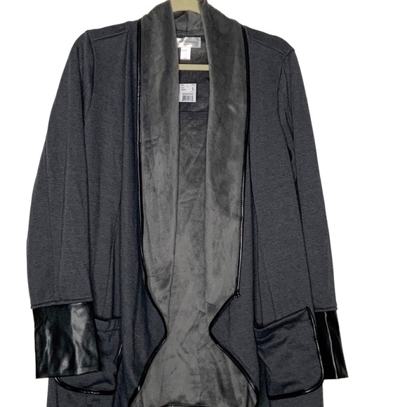 MOTHERHOOD Maternity dark grey open front cardigan. Size L - Picture 4 of 10